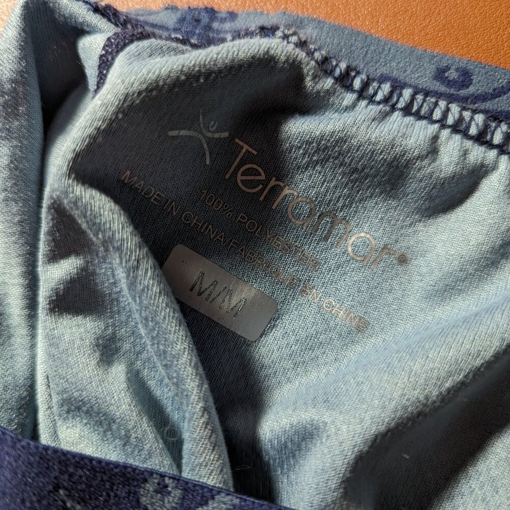 Terramar Women Medium Striped Breathable Baselayer Pants Pull On - Picture 4 of 5